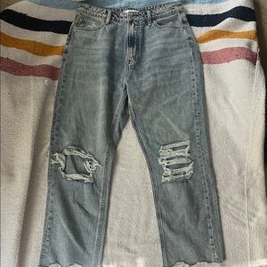 Vervet Women's Straight Leg Jeans - Distressed Blue